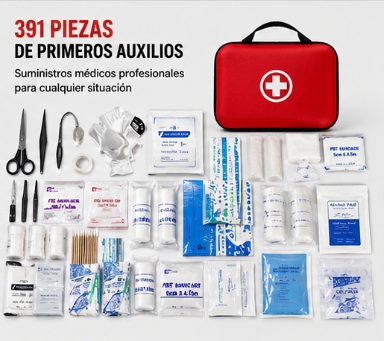Kit de Emergencia Profesional 391 Piezas – Supervivencia Total
